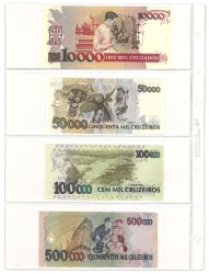 No reserve - Brazil. lot 10 Banknotes. Type ND. - UNC.