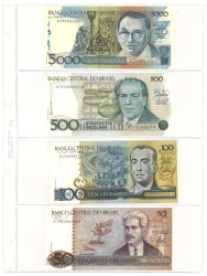 No reserve - Brazil. lot 10 banknotes. Type ND. - UNC.