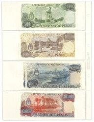 No reserve - Argentina. lot 16 banknotes. Type ND. - UNC.