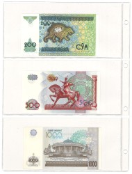 No reserve - Uzbekistan. Lot 10 banknotes. Type 1944/2001. - UNC.