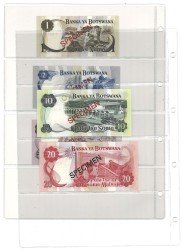 No reserve - Botswana. lot 5 banknotes. Type ND. - UNC.