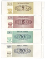 No reserve - Slovenia. lot 8 banknotes. Type ND. - UNC.