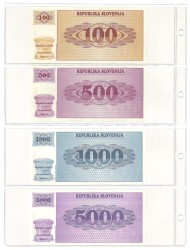 No reserve - Slovenia. lot 8 banknotes. Type ND. - UNC.