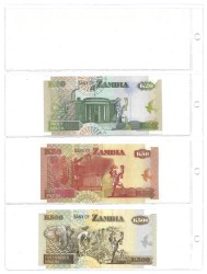 No reserve - Zambia. lot 4 banknotes. Type ND. - UNC.