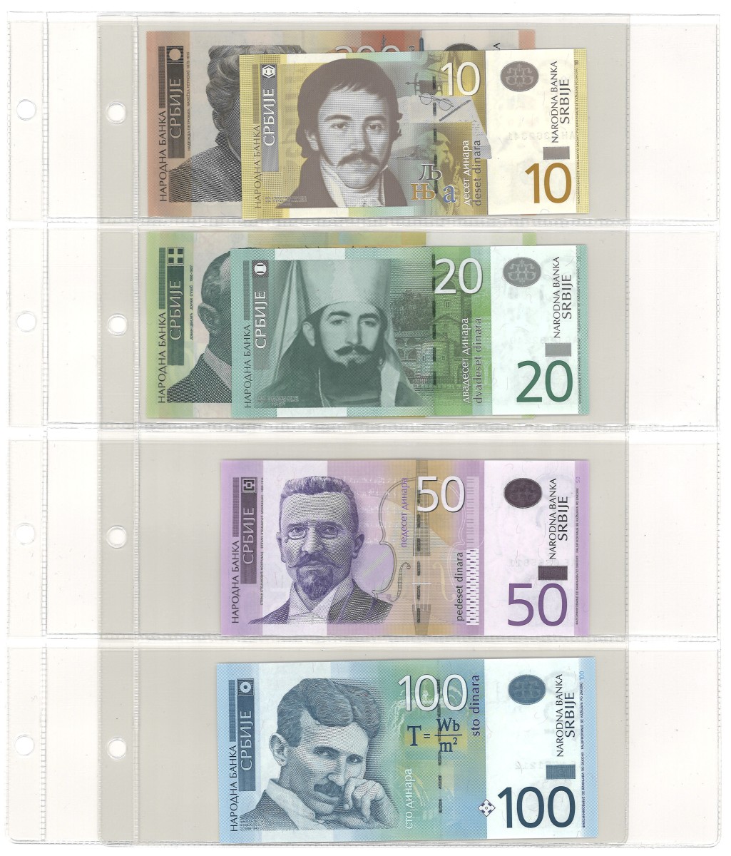 No reserve - Servië. lot 6 banknotes. Type ND. - UNC.