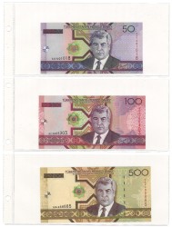 No reserve - Turkmenistan. lot 6 banknotes. Type 1996/2003. - UNC.