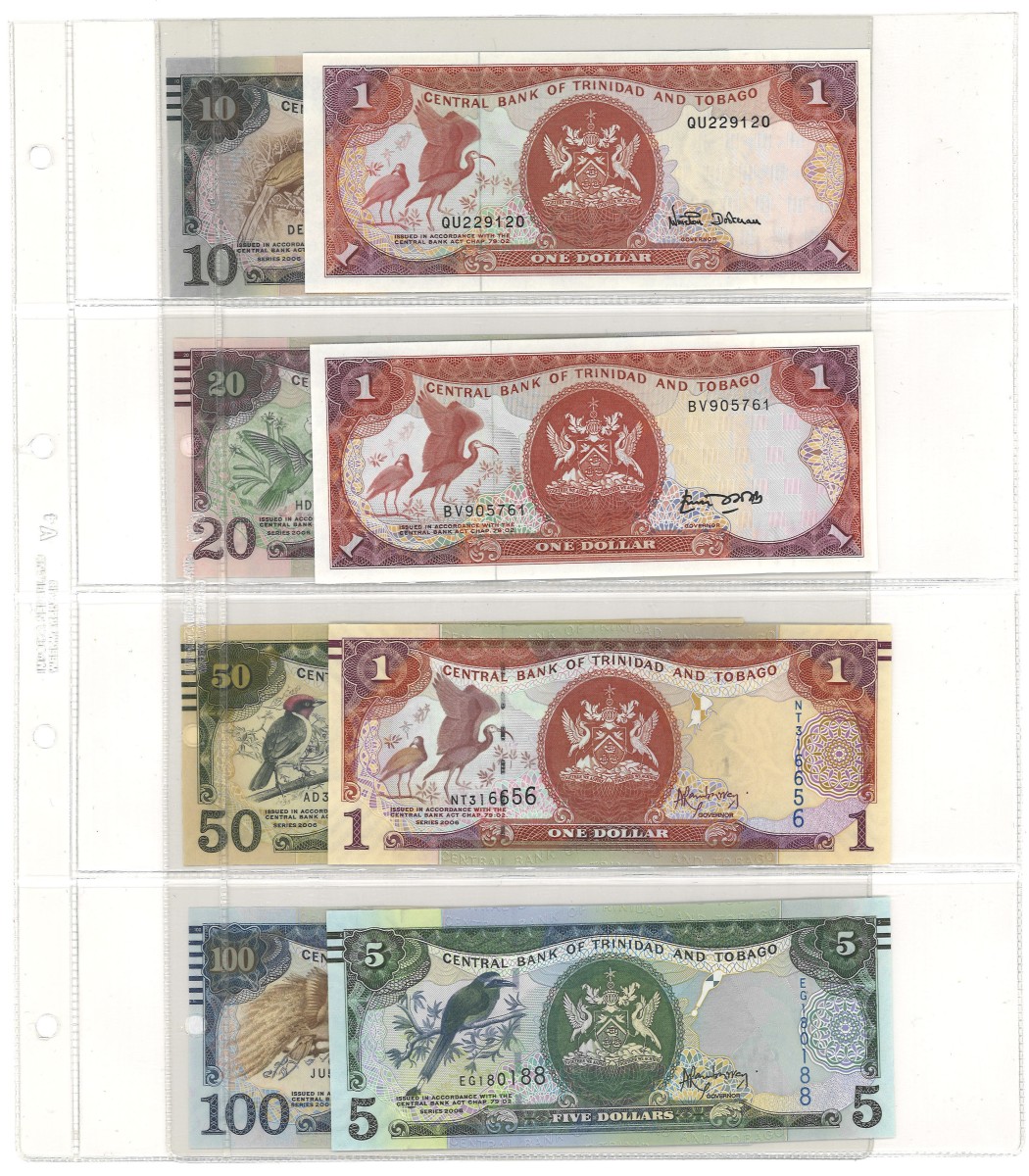 No reserve - Trinidad and Tobago. lot 8 banknotes. Type 2006. - UNC.