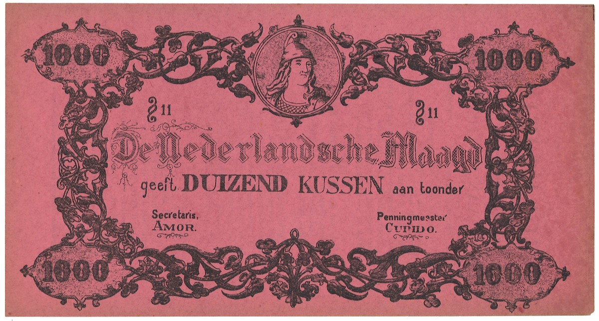 No reserve - Nederland. 1000 kussen. Banbkbiljet. Type ND. - UNC.