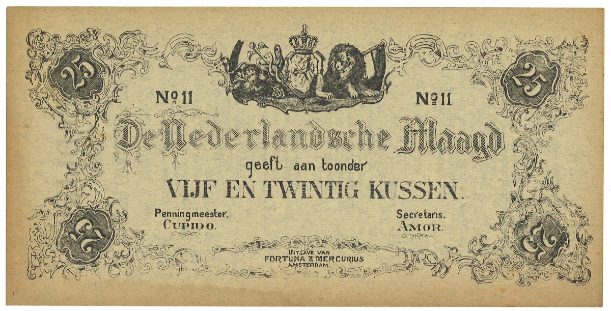 No reserve - Nederland. 25 Kussen. Type ND. - UNC.