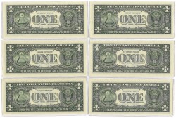 No reserve - United States of America. lot 6 banknotes. Type 1999/2003. - UNC.