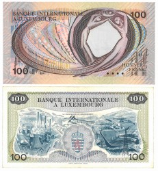 No reserve - Luxemburg. lot 2 banknotes. Type 1968/1981. - Very fine / Extremely fine.