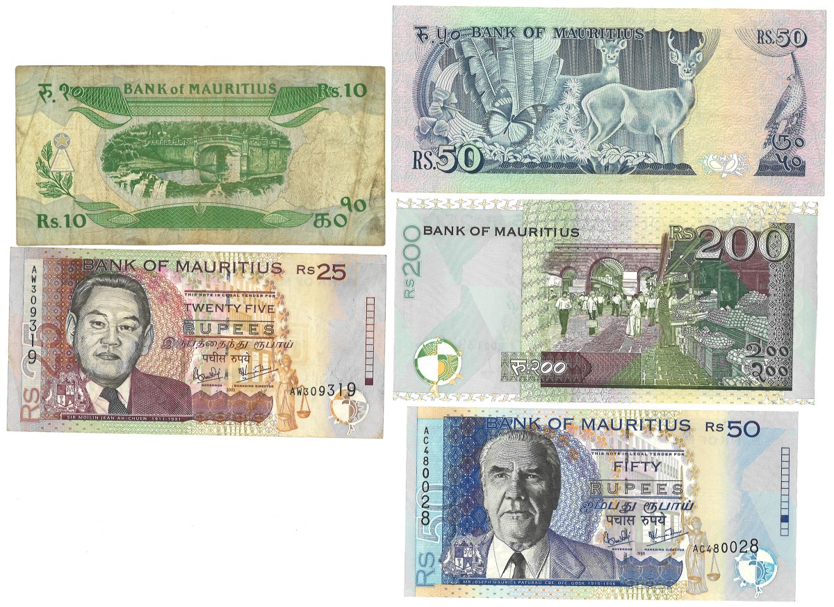 No reserve - Mauritania. lot 5 banknotes. Type ND. - Very fine.