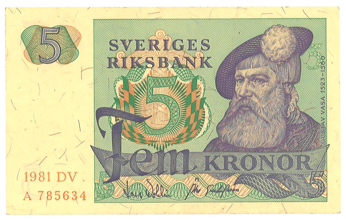 No reserve - Zweden. 5 Kronor. Type 1977. - Extremely fine.