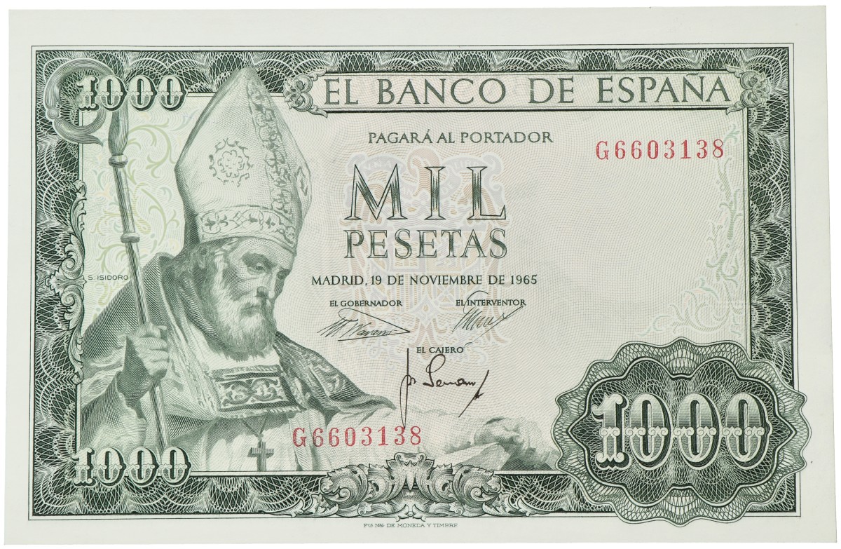 No reserve - Spain. 1000 Pesetas. banknote. Type 1995. - UNC.