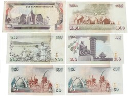 No reserve - Kenya. lot 6 banknotes. Type 1995/2010. - Extremely fine.