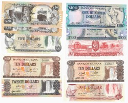 No reserve - Guyana. lot 10 banknotes. Type ND. - UNC.