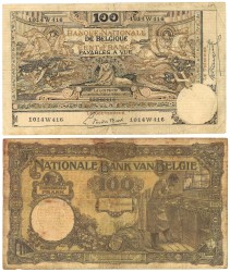 No reserve - Belgium. lot 2 banknotes. Type 1920/1921. - Fine.