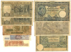 No reserve - Belgium. lot 8 banknotes. Type ND. - Very fine / Extremely fine.