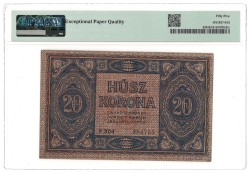 No reserve - Hungary. 20 korona. banknote. Type 1919. - About UNC.