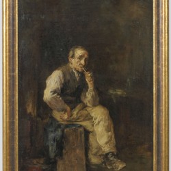 Hobbe Smith (Witmarsum 1862 - 1942 Amsterdam ), Pijpje roken.
