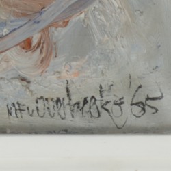 Michel Francois van Overbeeke (Geb. Den Haag 1942), Abstracte compositie.