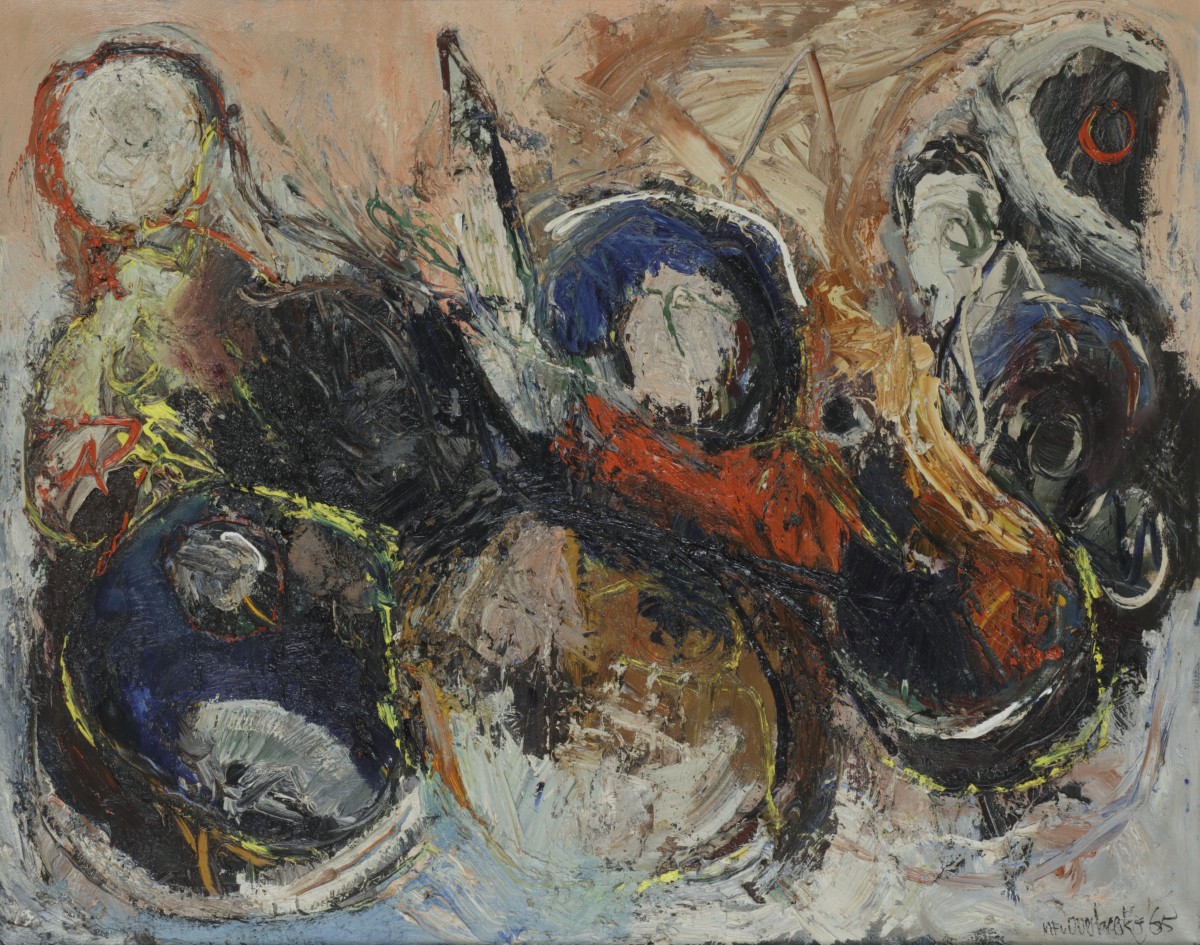 Michel Francois van Overbeeke (Geb. Den Haag 1942), Abstracte compositie.