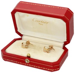 Cartier 'C de Cartier Trinity' 18K tricolour gouden oorstekers.