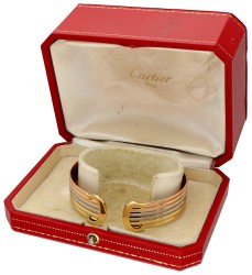 Cartier 'C de Cartier Trinity' 18K tricolour gouden armband.