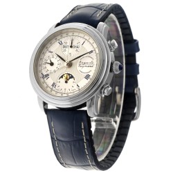 No Reserve - Auguste Reymond Cotton Club Chrono Moonphase - Herenhorloge.