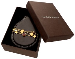 Marco Bicego 18K geelgouden drierijige armband 'Jaipur Colour' Collection. 