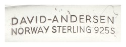 David Andersen sterling zilveren zwart geëmailleerde bangle armband.