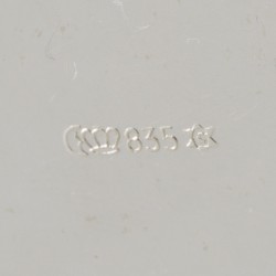 Lepelvaasje, model kardinaal, zilver.