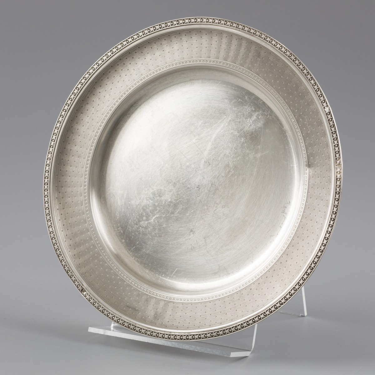 Dinerbord zilver.