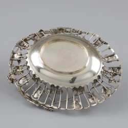 Bonbonmand met hengsel, William Williams I, Londen 1742-1746, zilver.