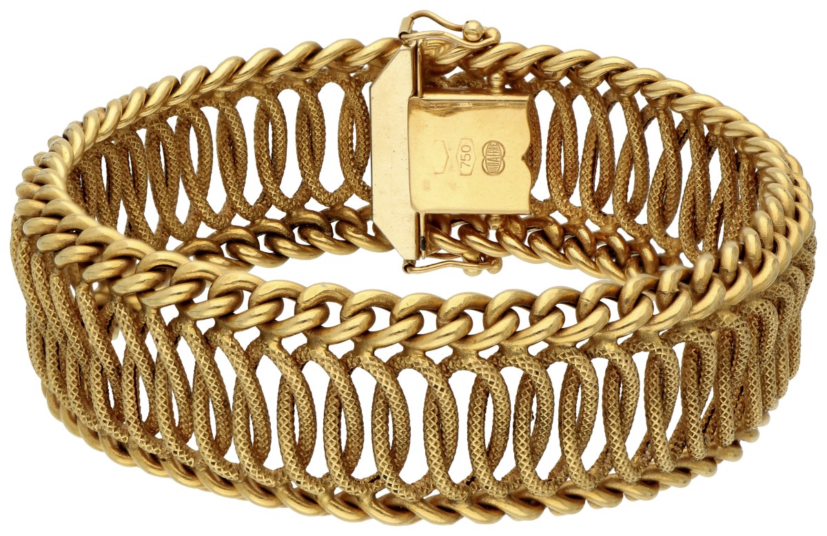 UnoAErre 18K geelgouden schakelarmband.