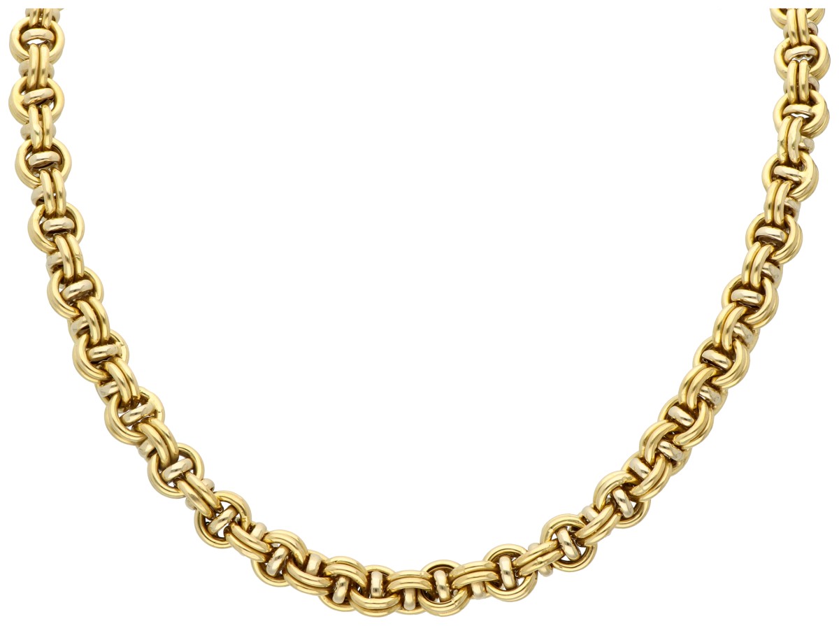 18K Geelgouden schakelcollier.