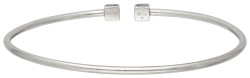 Dinh van 18K witgouden 'Le Cube' bangle armband bezet met ca. 0.35 ct. diamant.