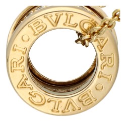 Bvlgari 18K geelgouden 'B.zero1' collier met hanger bezet met ca. 0.22 ct. diamant.