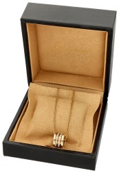 Bvlgari 18K geelgouden 'B.zero1' collier met hanger bezet met ca. 0.22 ct. diamant.