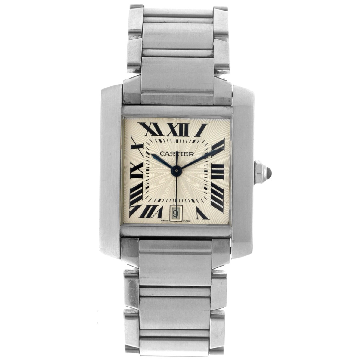 No Reserve - Cartier Tank Française 2302 - Herenhorloge.