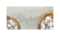 Chopard 18K roségouden Happy Diamonds oorhangers bezet met ca. 0.53 ct. diamant.