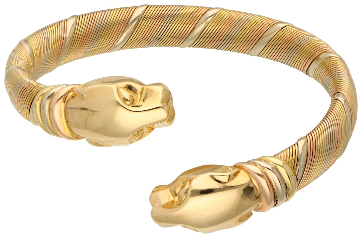 Cartier 18K tricolor gouden Panthère tubogaz bangle bracelet