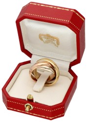 Cartier 18K tricolour gouden vintage 'Trinity' ring.