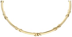 18K Geelgouden choker bezet met saffier, smaragd, robijn en diamant