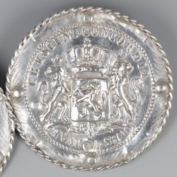 Set broekstukken (2), Cornelis Wendels, Middelburg 1842, zilver.