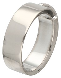 Chaumet 18K witgouden 'Liens Évidence' band ring met diamant.