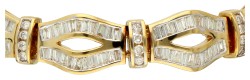 18K Geelgouden armband bezet met ca. 5.25 ct. diamant.