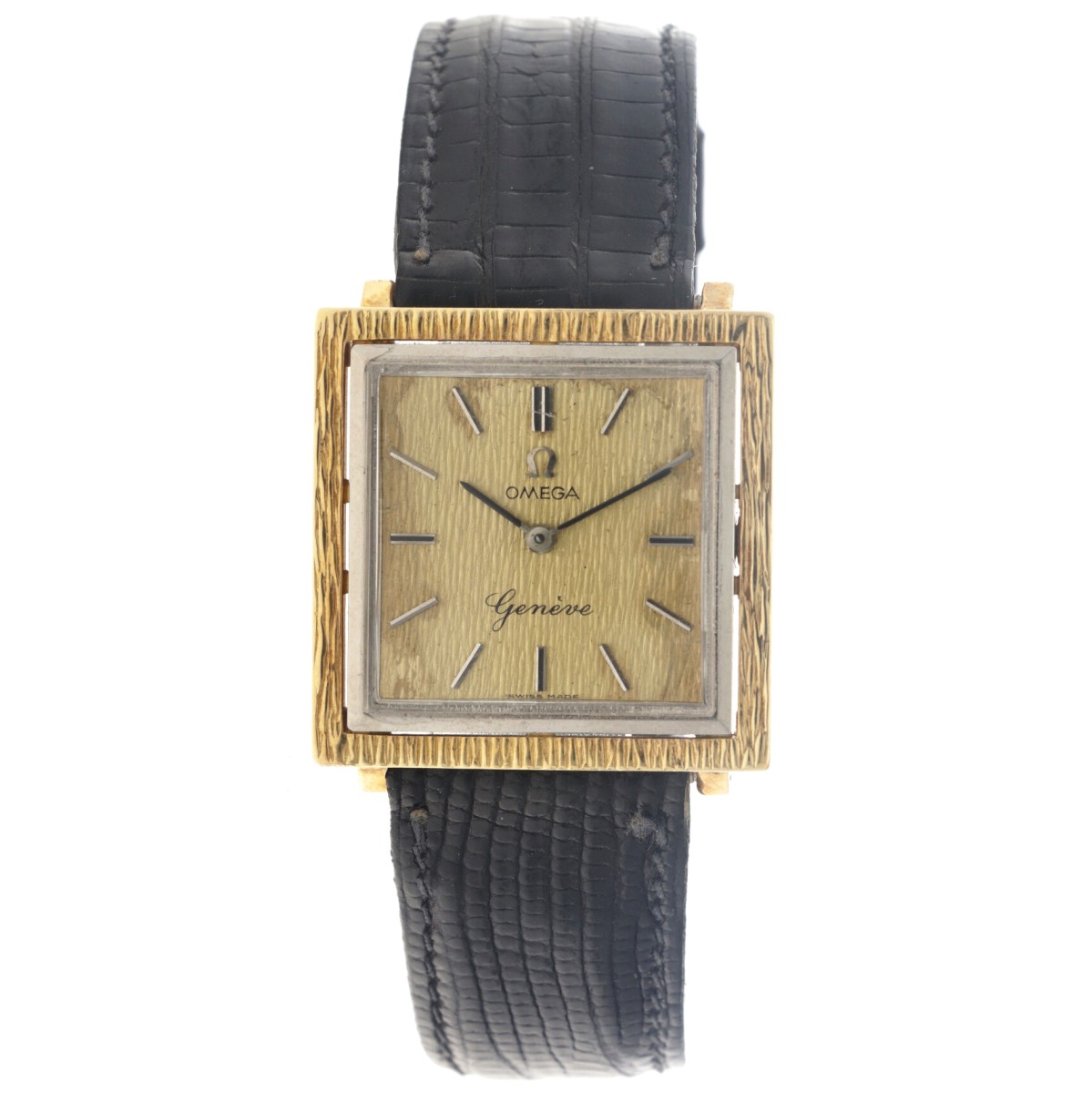 No Reserve - Omega Geneve 'Tank' 18K. 111.018 - Herenhorloge - ca. 1965.