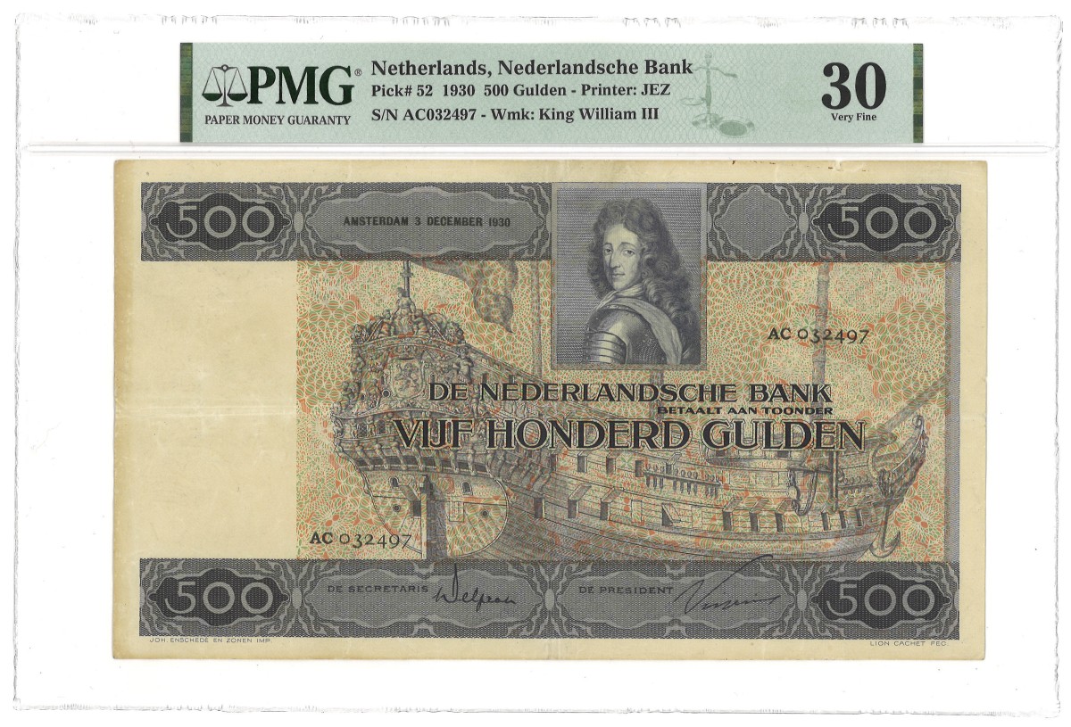 Nederland. 500 Gulden. Bankbiljet. Type 1930. - PMG 30