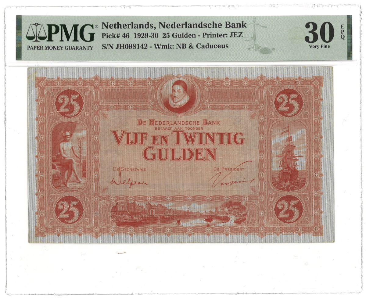 Nederland. 25 Gulden. Bankbiljet. Type 1930. - PMG 30EPQ